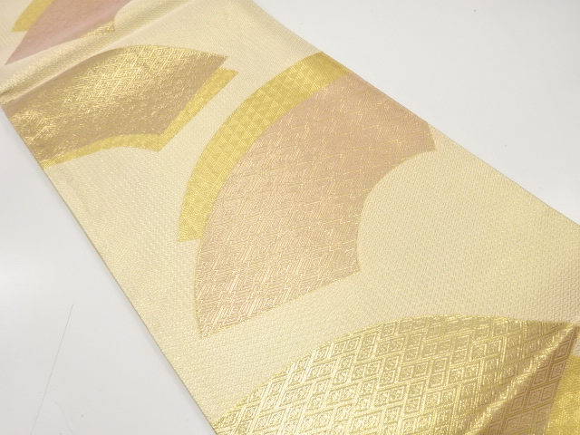 JAPANESE KIMONO / ANTIQUE FUKURO OBI / SILK / SAGANISHIKI / WOVEN CLASSICAL PATTERN / ARTIST WORK